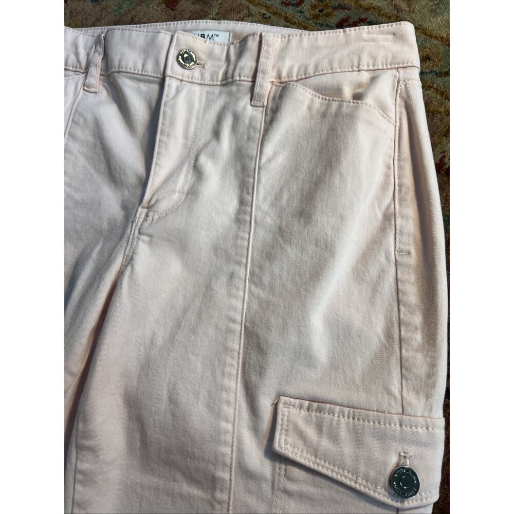 White House Black Market Blush Pink Mid Rise Skinny Cargo Pant Stretch Utility 6 - Picture 7 of 13